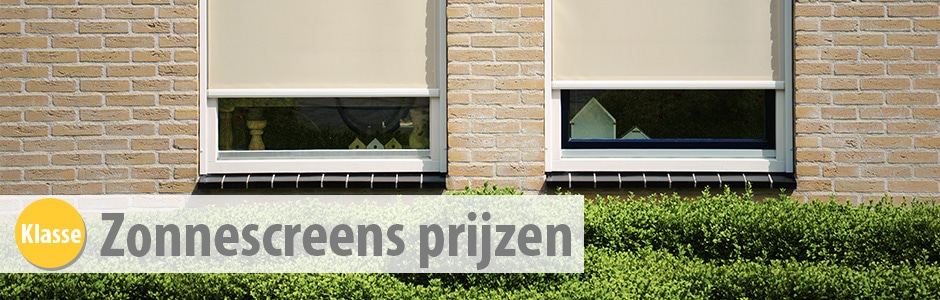 zonnescreens prijzen